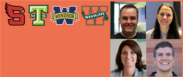 (from left to right) - Mr. Carter, Mrs. Anastacio, Mrs. Naumowicz, Mr. Perkins 